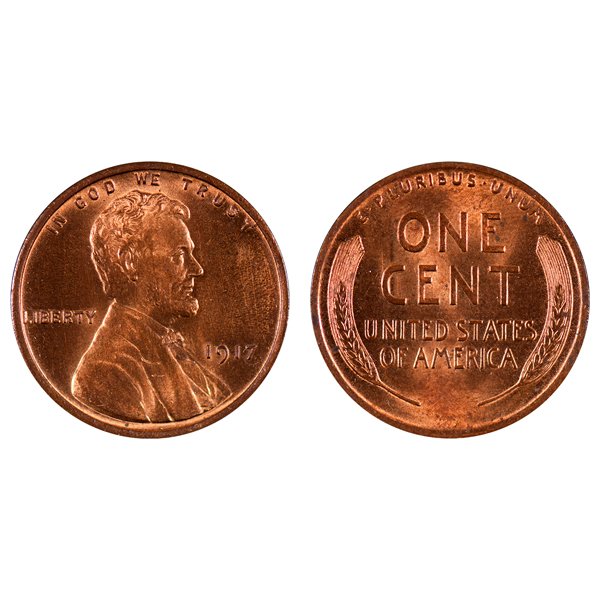 1917 P Lincoln Wheat Cent - Gem BU (1 of 1)
