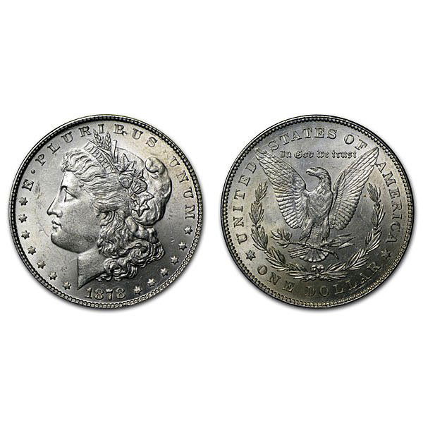 1878 7 TF Morgan Silver Dollar - Rev of 78 - BU (1 of 1)