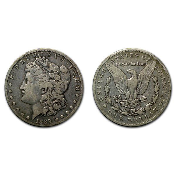 1889 CC Morgan Silver Dollar - Fine (1 of 1)