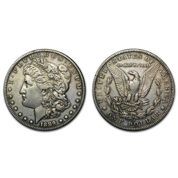 1889 CC Morgan Silver Dollar - VF (1 of 1)