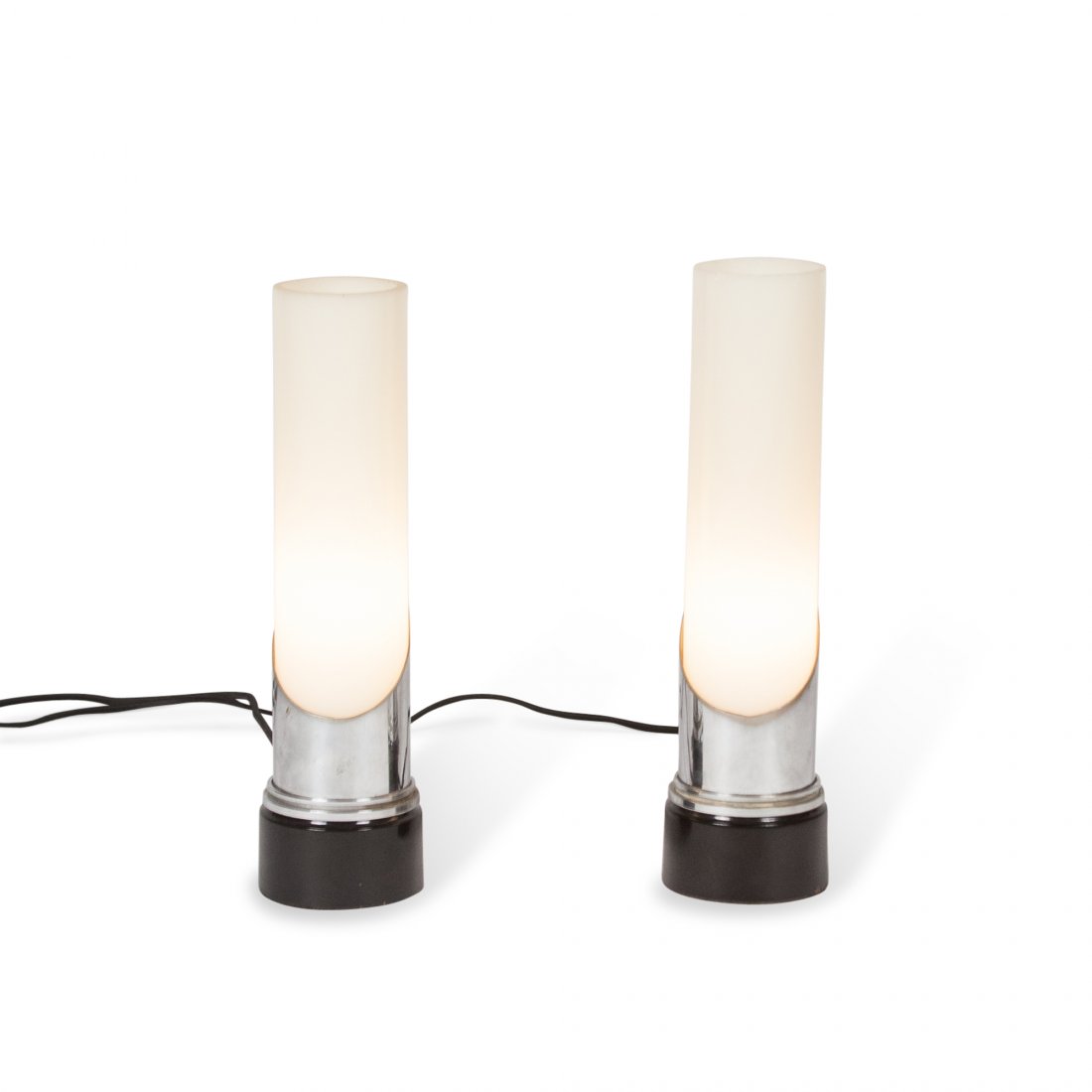 Mutual Sunset Cylindrical Table Lamps, Pair (1 of 3)