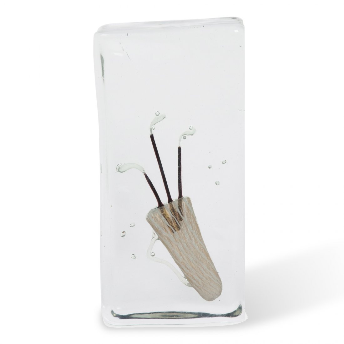 Barbini Golf Glass Block Sculpture (1 of 6)