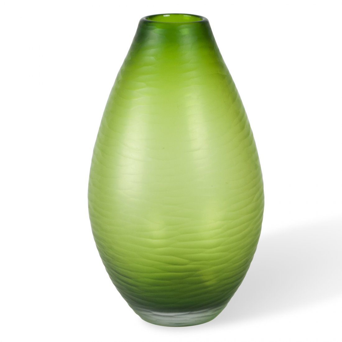 Venini Battuto Green Glass Vase (1 of 5)