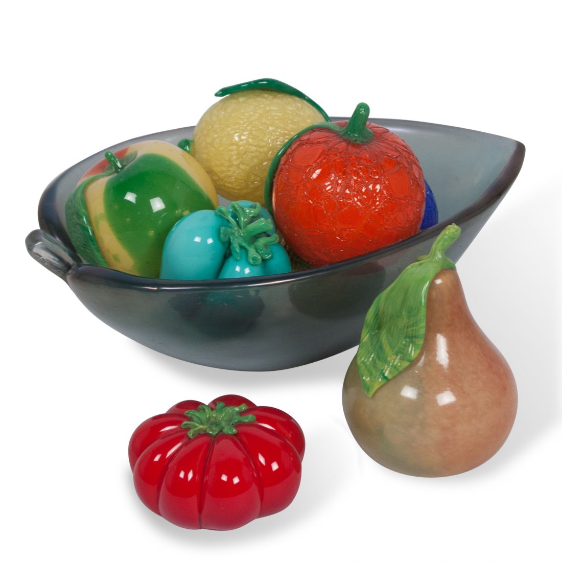 Martinuzzi Glass Fruit in a Leaf Bowl (1 of 10)