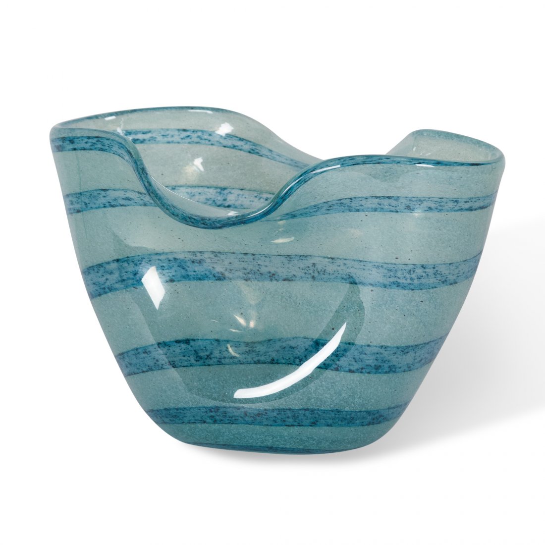 Blue Crumpled Form Barovier Vase (Wright auction Prov.) (1 of 5)