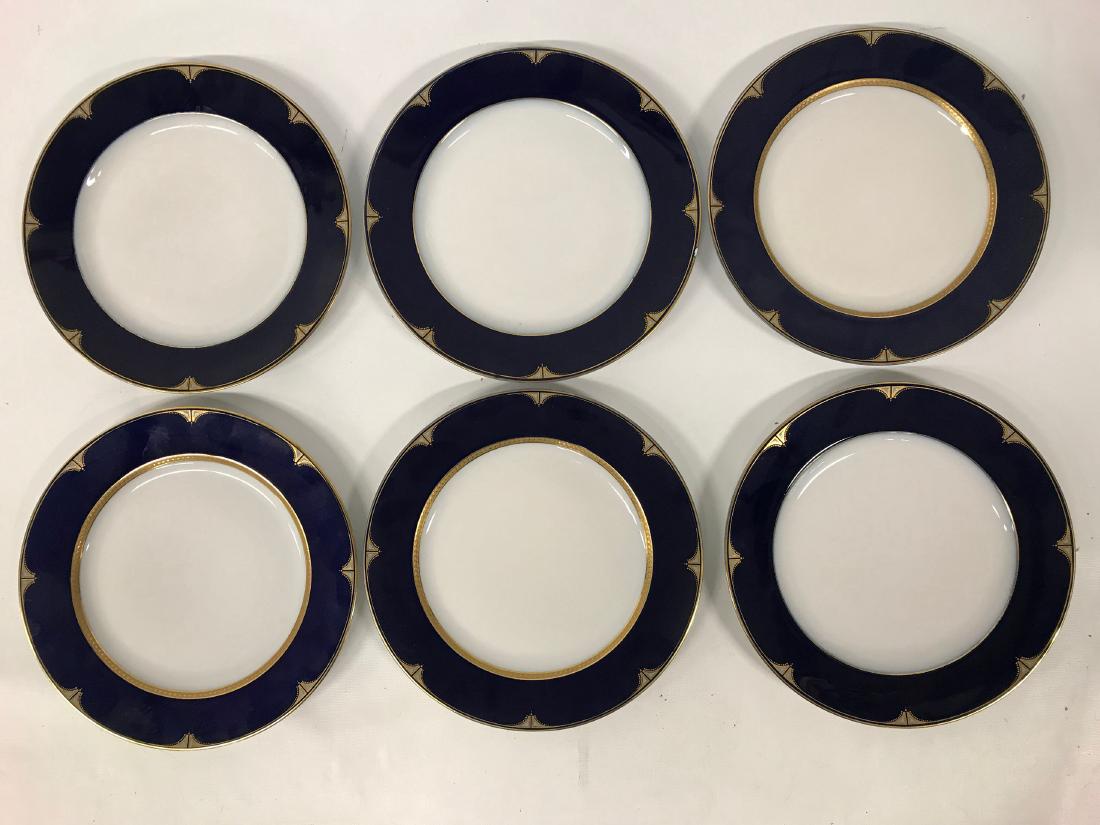 Rosenthal Selb Bavaria Gilt and Cobalt Blue Dishes, Set (1 of 8)