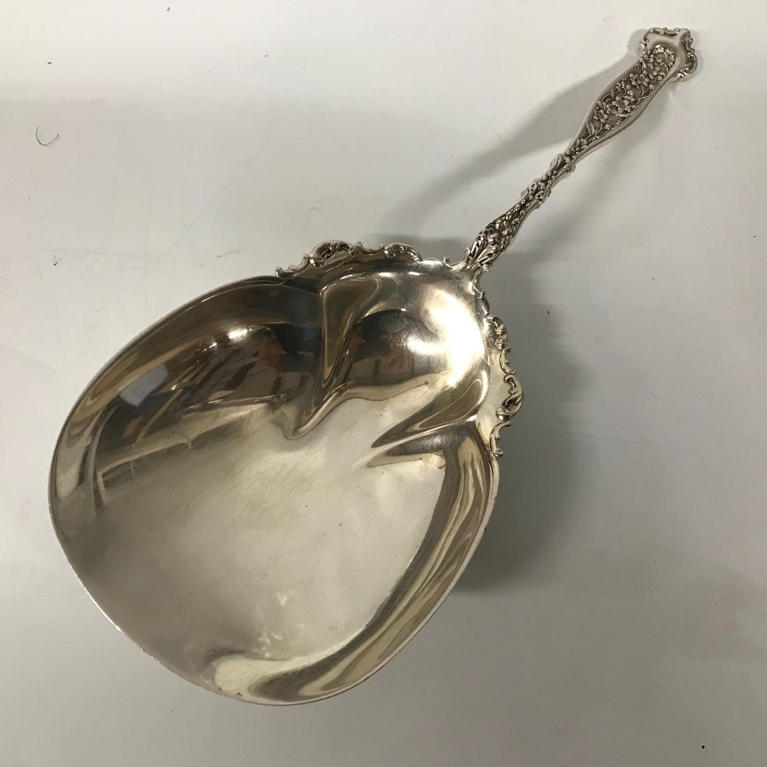 Whiting Sterling Silver Serving Spoon with large shell (1 of 5)