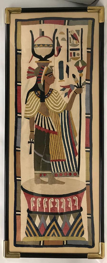 1960s Egyptian Deity Framed Applique Tapestry (1 of 3)
