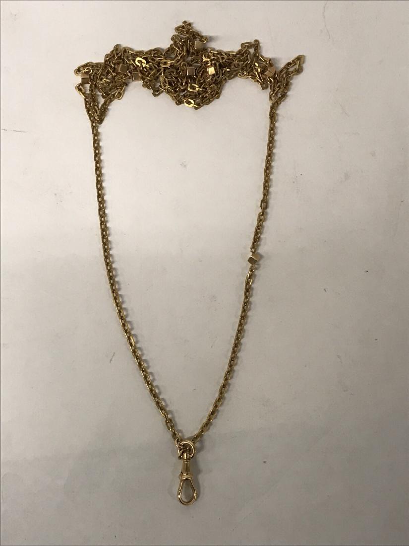 18kt Gold Pocket Watch Chain  23g (1 of 4)