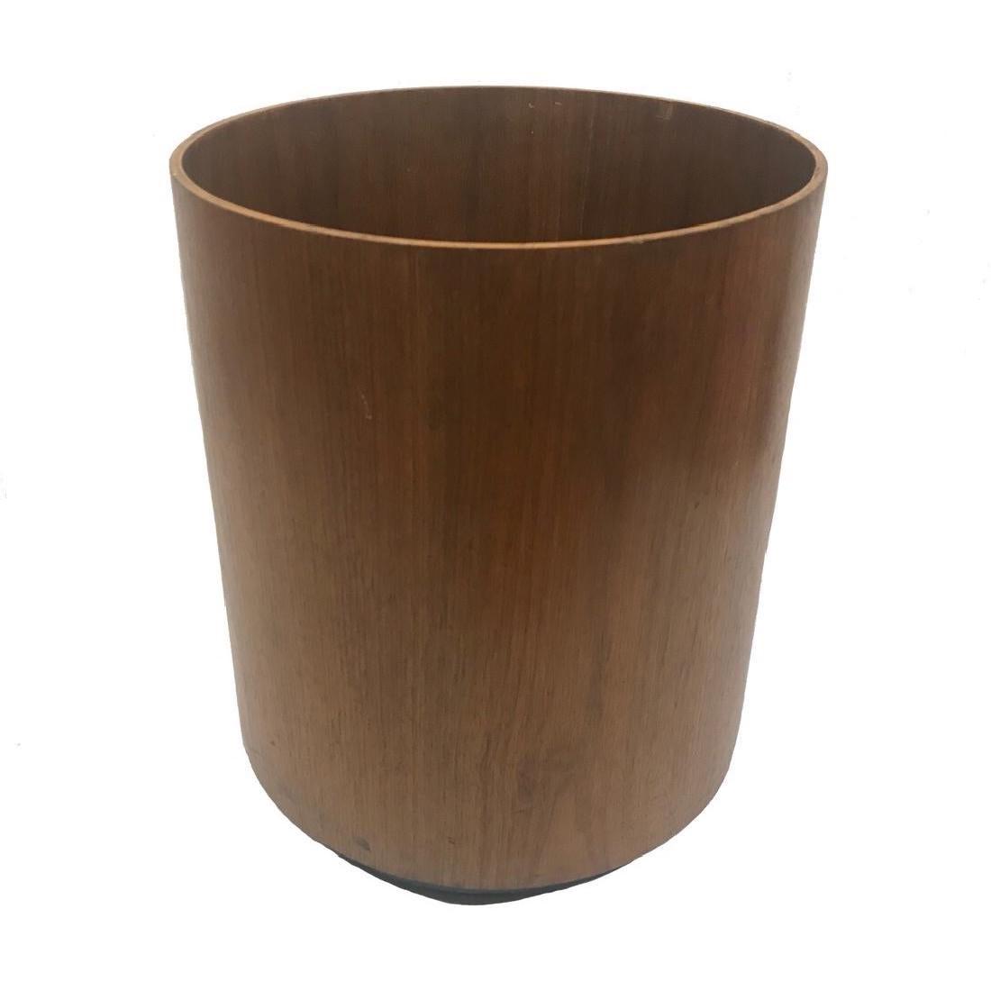 Jens Risom Walnut Wastebasket (1 of 6)