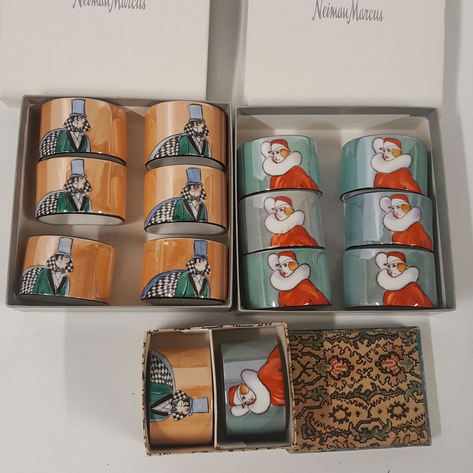 Two sets Noritake Hand Painted Napkin Rings (1 of 3)