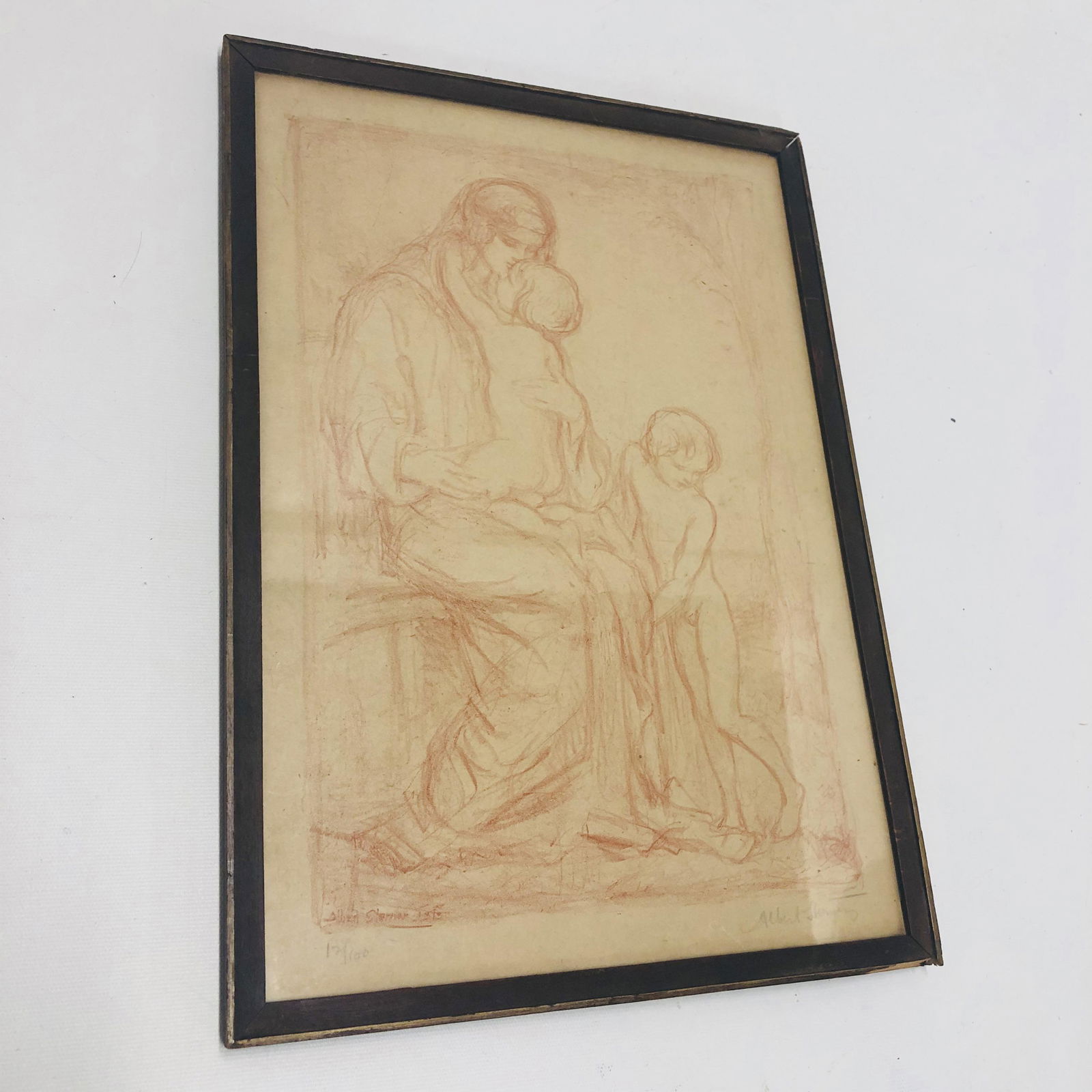 Signed numbered sepia lithograph Albert Sterner (1 of 6)