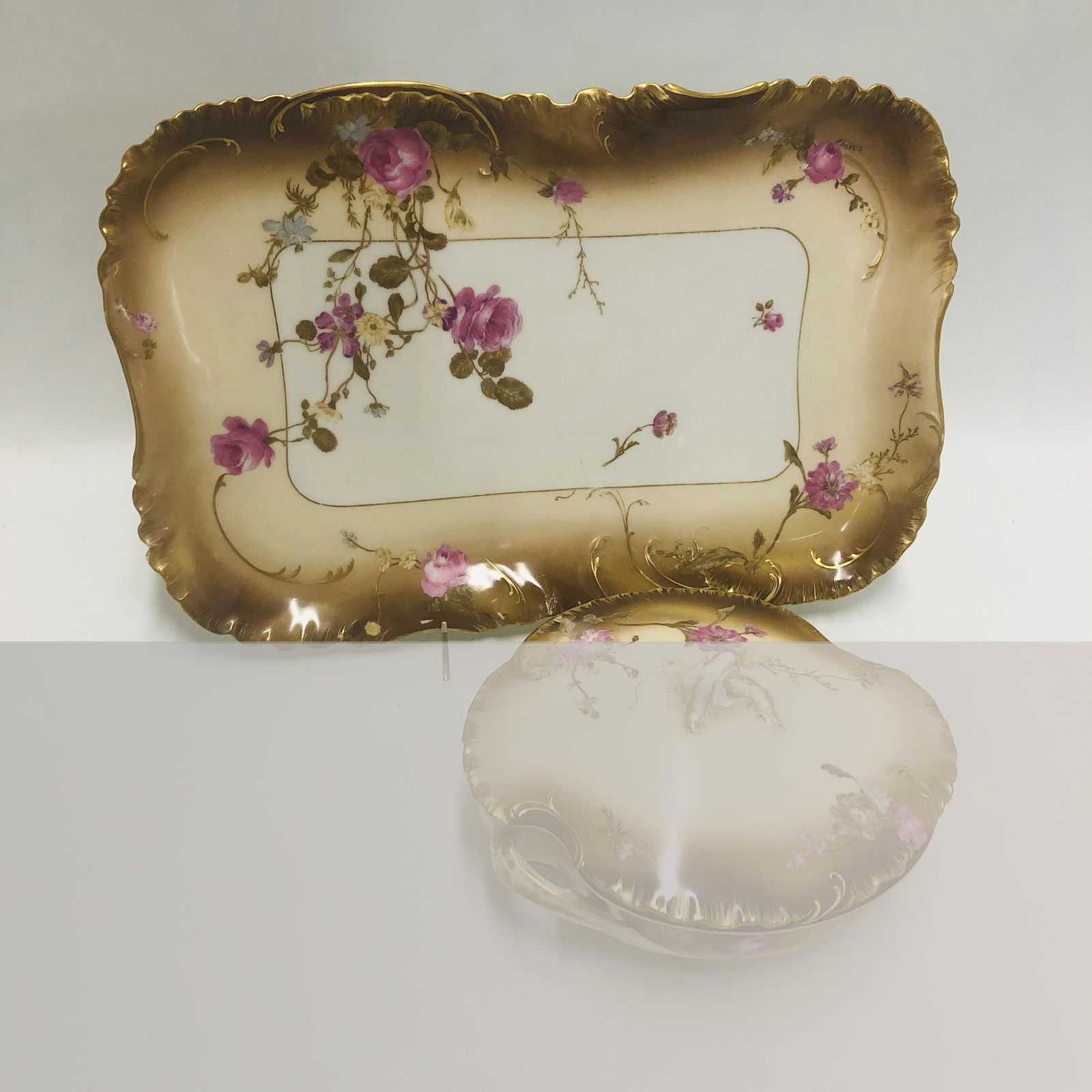 Haviland Limoges large square platter, floral (1 of 5)