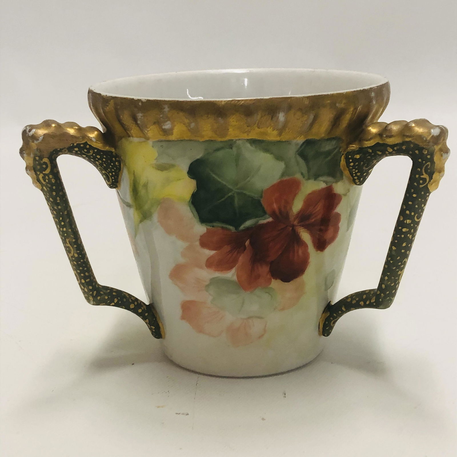 Limoges Loving Cup, three handles, heavily gilded, (1 of 8)