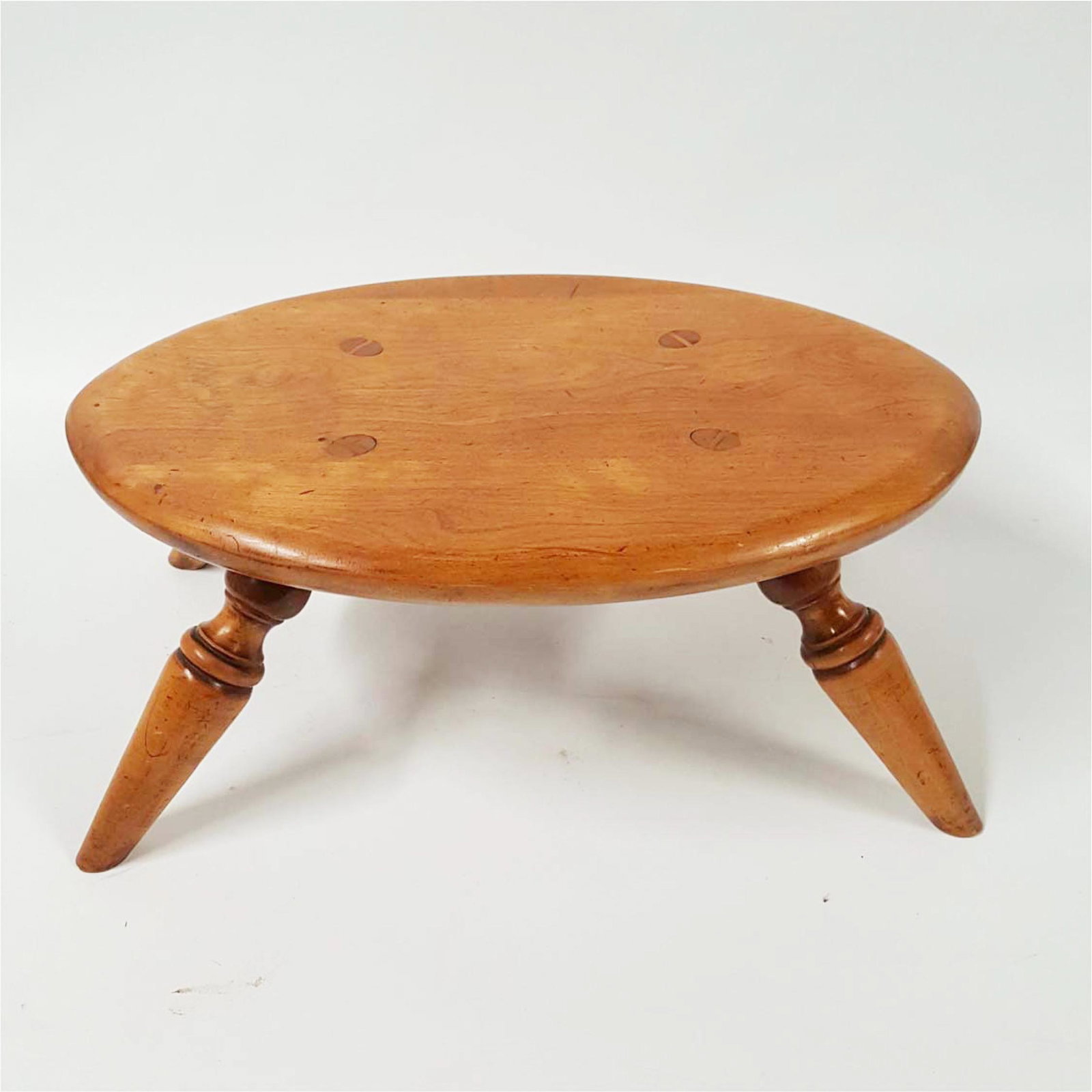 Maple oval Footstool, by Old Meetinghouse: Maple oval Footstool, by Old Meetinghouse