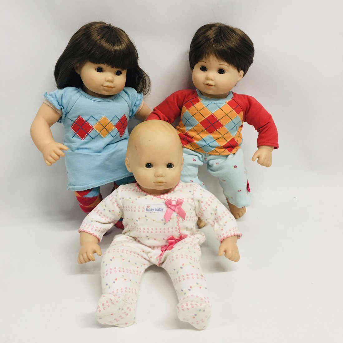 American Girl Doll Bitty Baby and Brunette Twins: American Girl Doll Bitty Baby and Boy Girl Brunette Twins