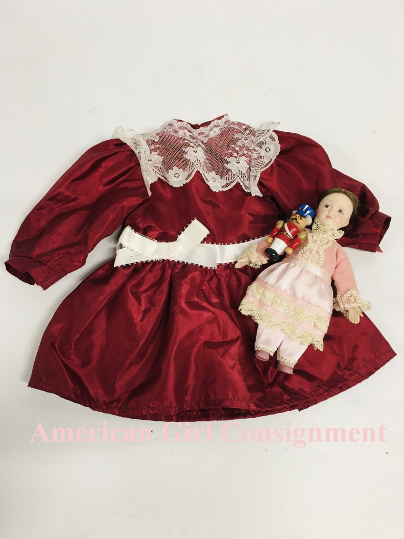 Christmas Cranberry Party Dress American Girl Doll: Pleasant Company American Girl Doll Samantha's Christmas Cranberry Party Dress and Samantha's doll with mini Nutcracker