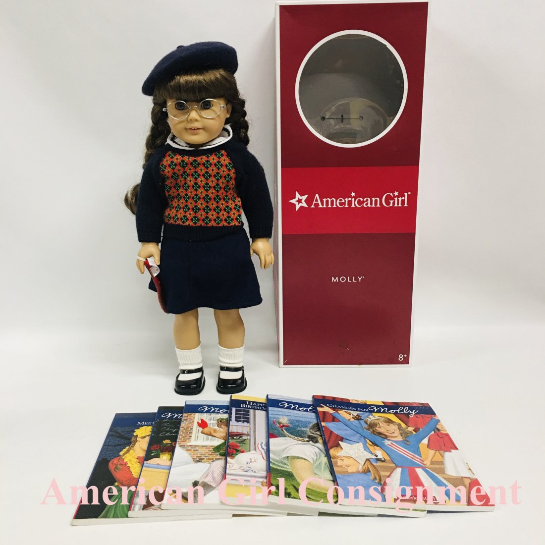 American Girl Doll Molly McIntire with box and books (1 of 5)