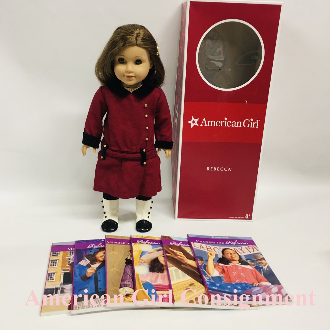 American Girl Doll Rebecca Rubin with box and books (1 of 4)