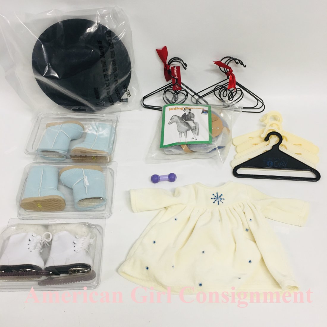 American Girl Doll Saddle, Boots and Hangers: American Girl Doll Saddle, Boots and Hangers
