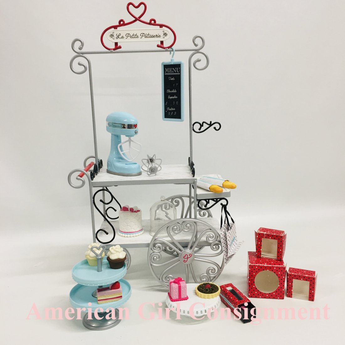 Grace Pastry Cart American Girl Doll: Grace Pastry Cart with extras American Girl Doll