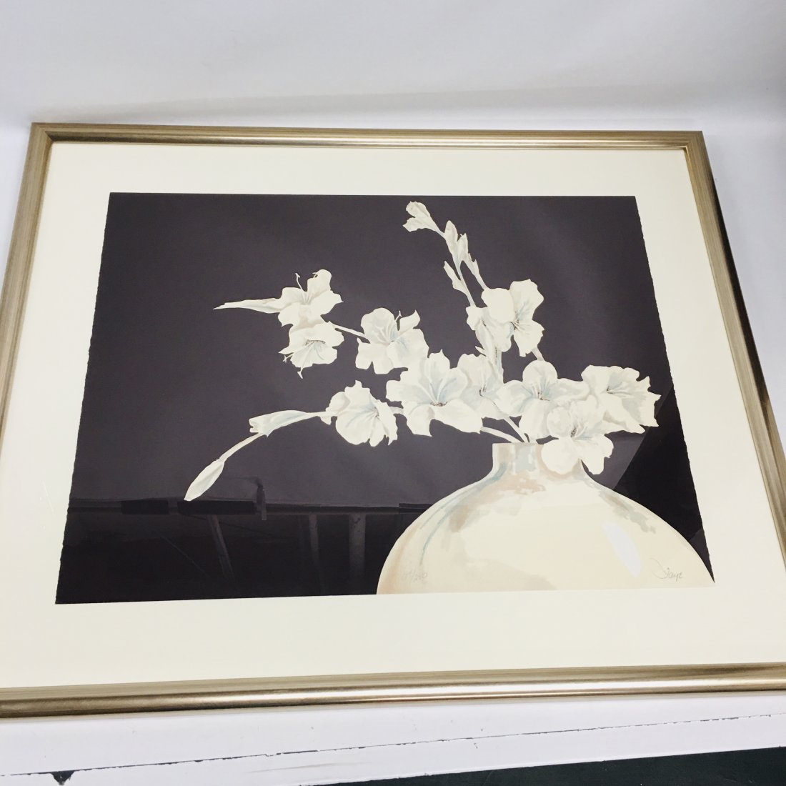 FAYE signed Silkscreen Floral Still Life LE 184/250 (1 of 5)