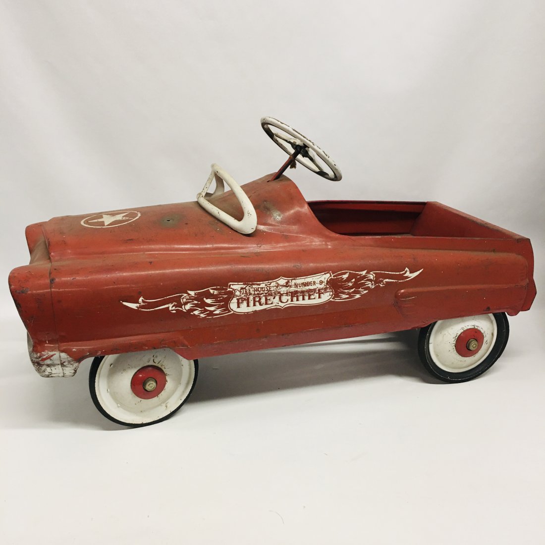 Firehouse No.9 Fire Chief Red Peddle Car (1 of 6)