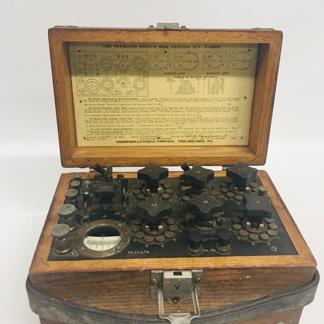 The Peerless Switch Dial Testing Set T-2000: The Peerless Switch Dial Testing Set T-2000Thompson - Levering Company