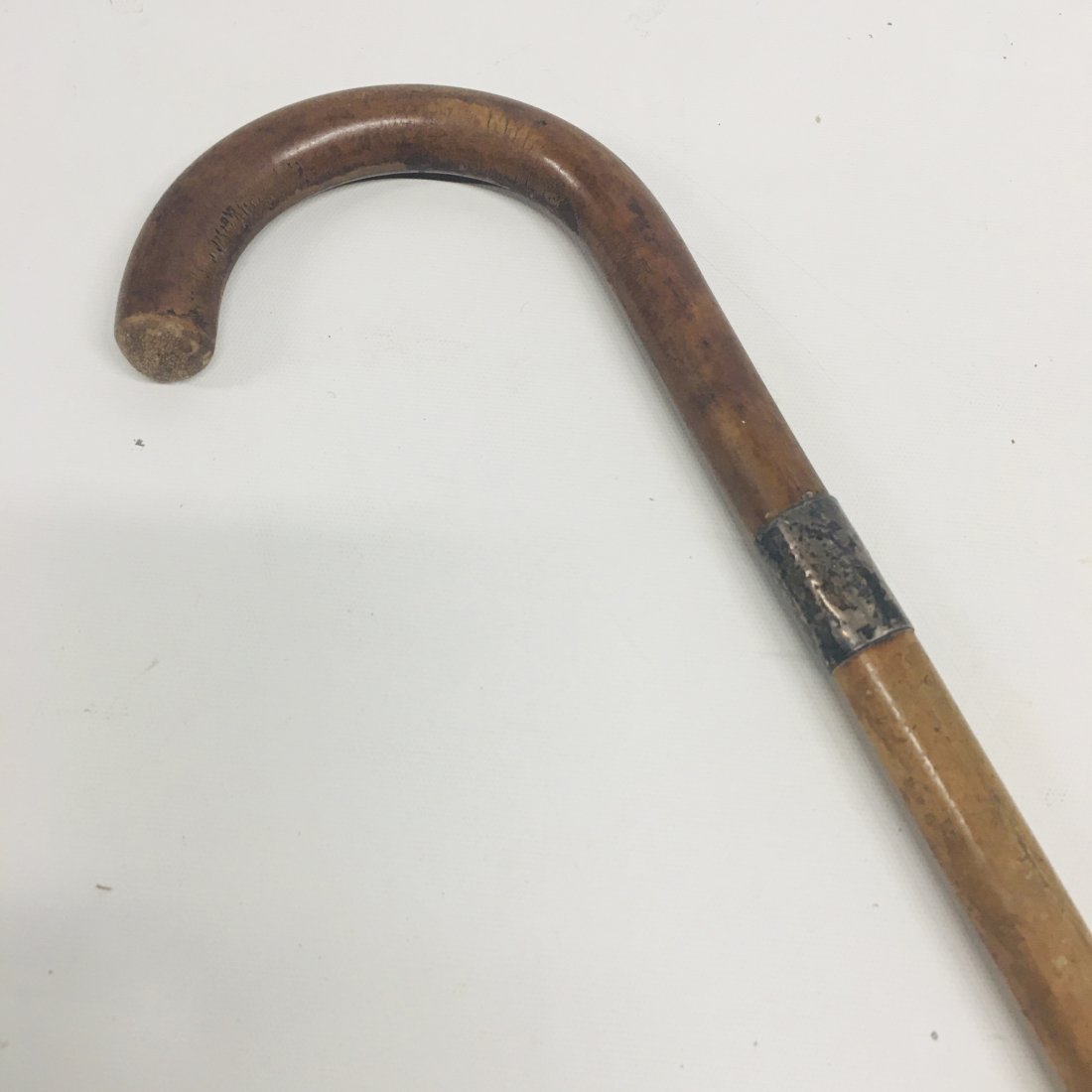 Victorian Cane with Hallmarked Sterling collar: Victorian Cane with Hallmarked Sterling collar