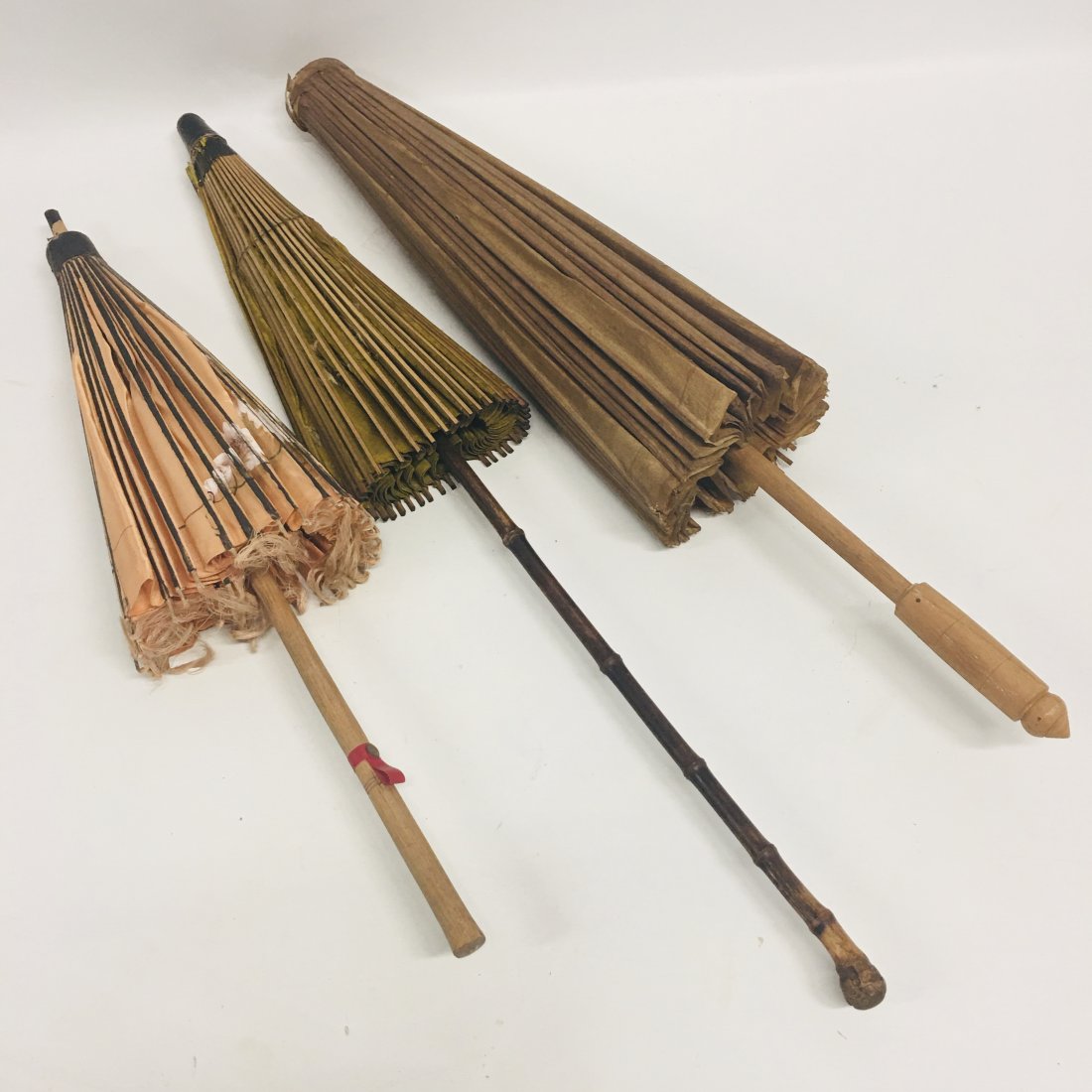 group of three antique Chinese Parasols (1 of 13)