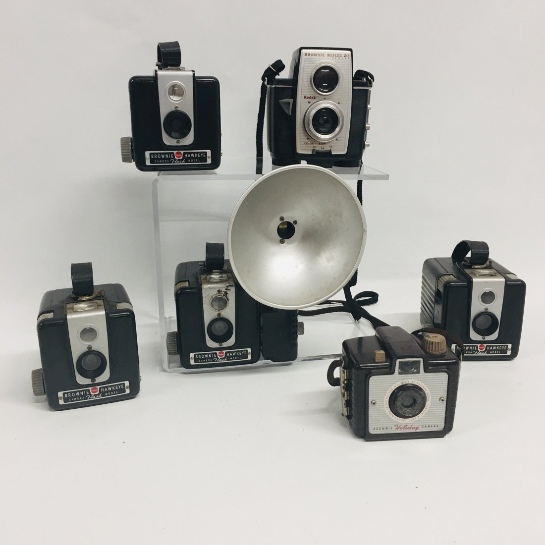 Group of Kodak Cameras, Brownie Hawkeye (1 of 3)