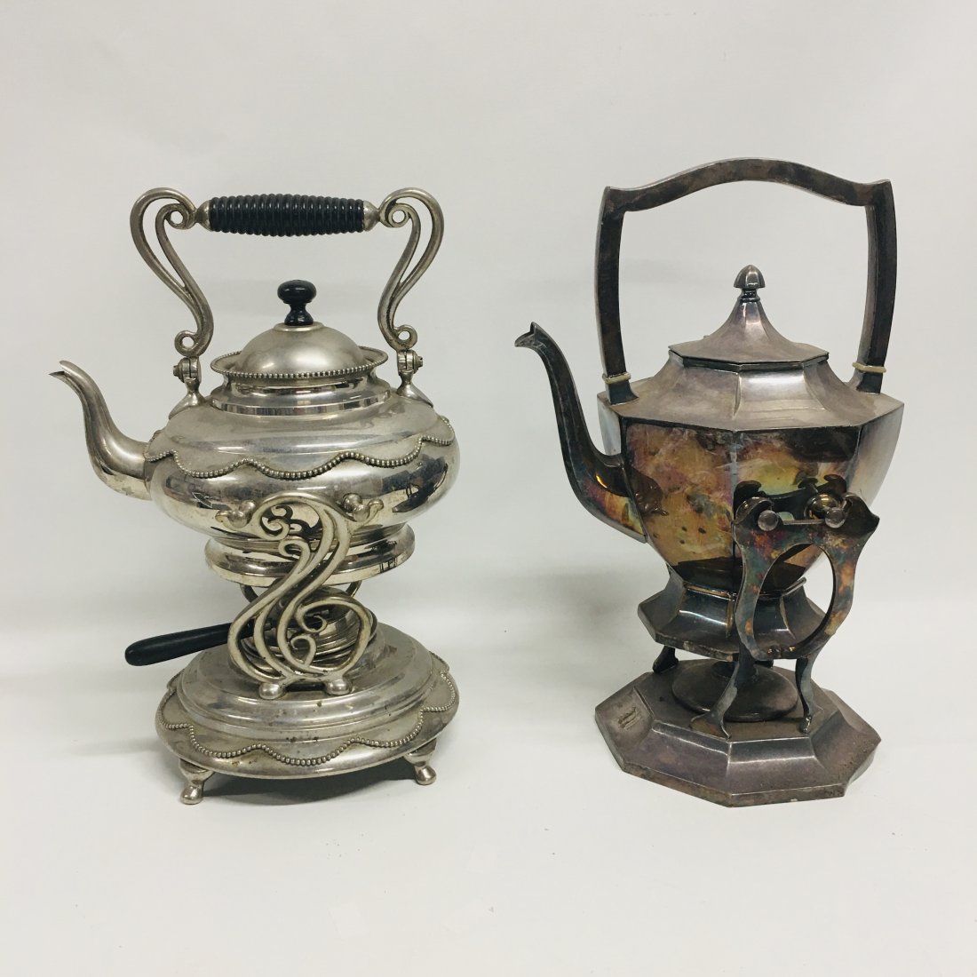 Victorian Silverplate Hot Water Kettles on Stands (1 of 5)
