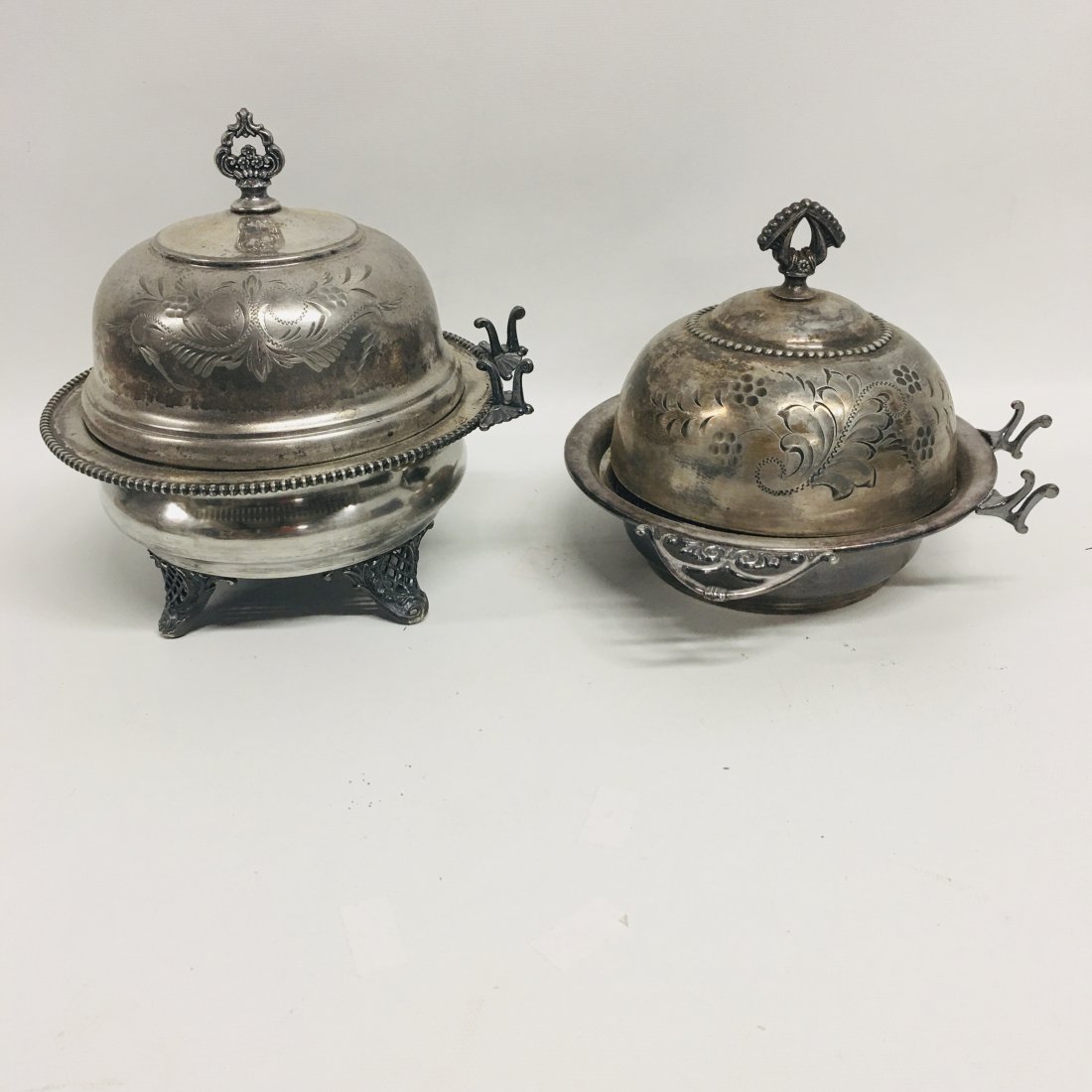 Victorian Silverplate Covered Butter Dishes, Van Bergh (1 of 7)