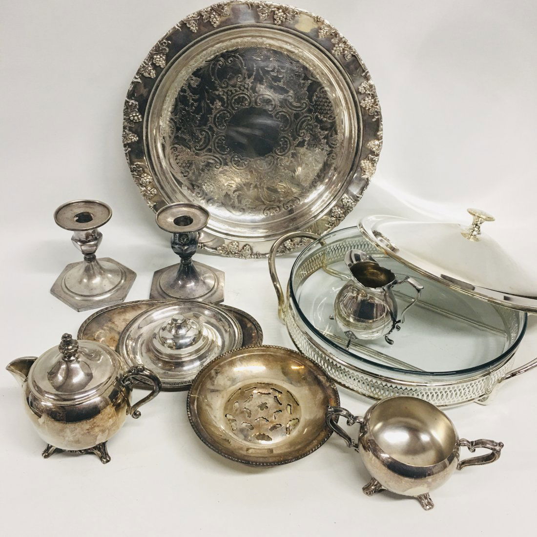 collection of Silverplate serving pieces (1 of 9)