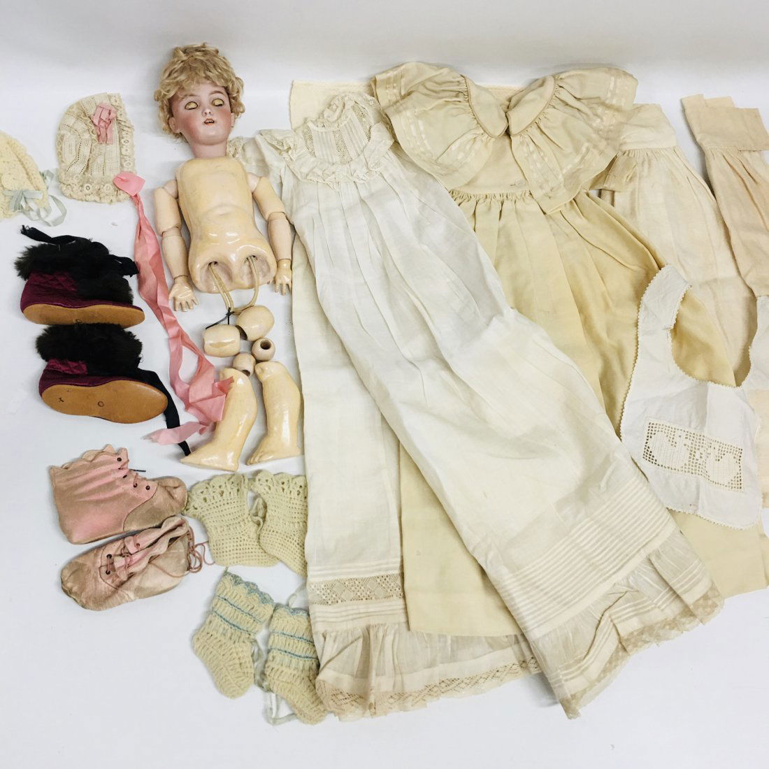 Bisque Head doll Composition Body and doll clothes (1 of 8)