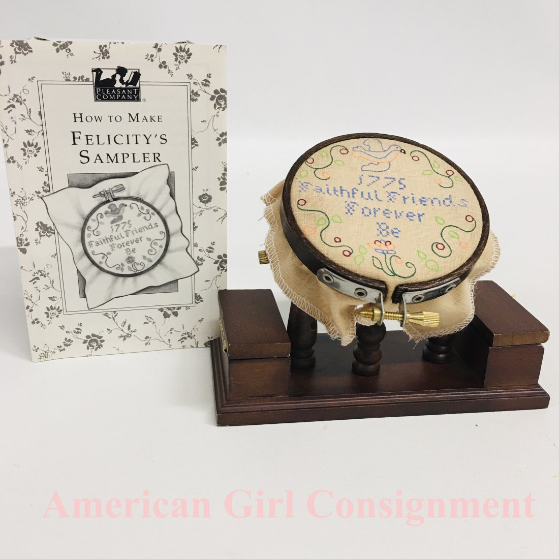 American Girl Felicity  Needlework Sampler and Frame (1 of 8)