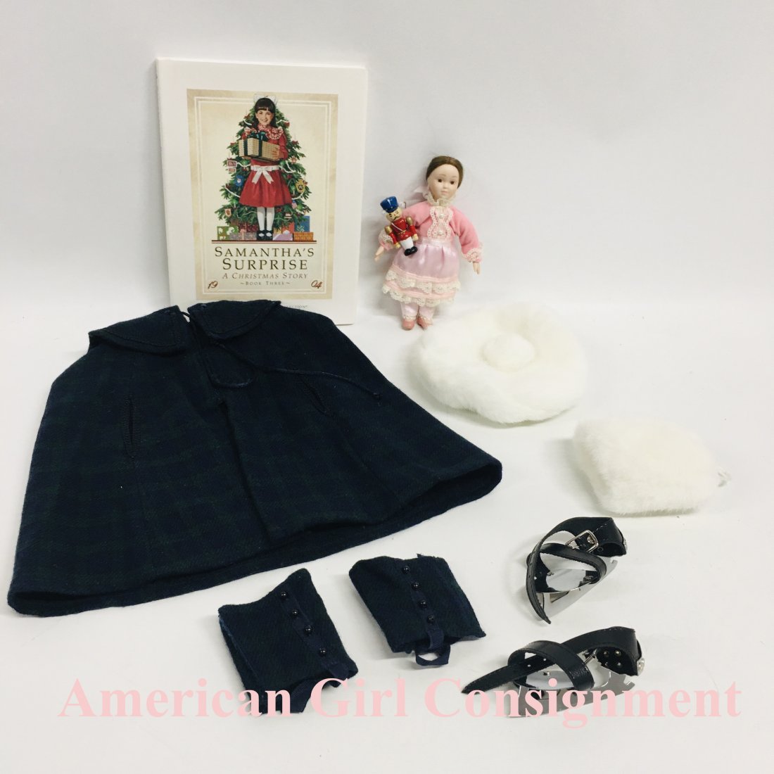 American Girl Samantha Plaid Cape Gaithers Doll: American Girl Doll Samantha Plaid Cape, Gaithers and Christmas Doll
