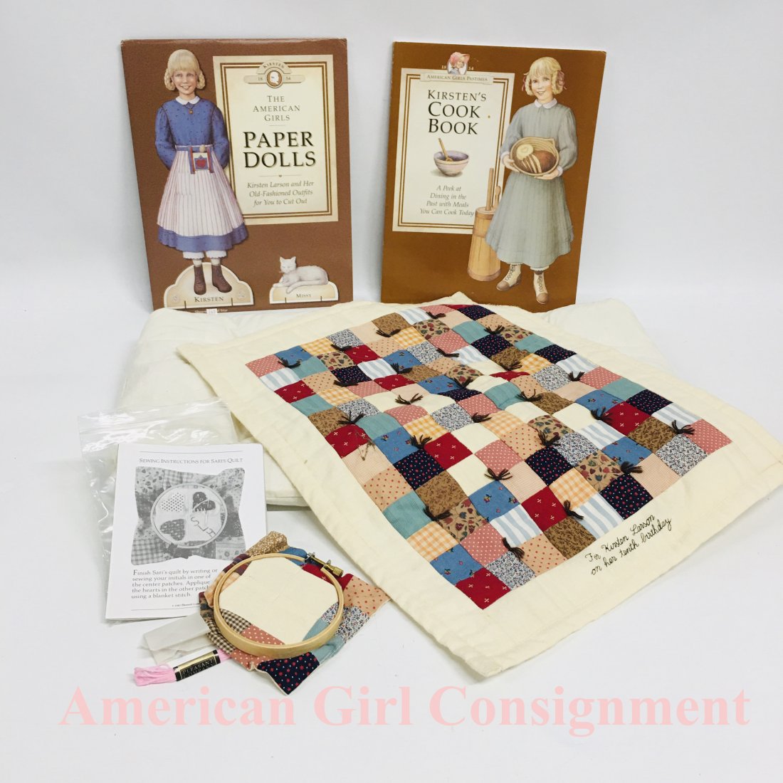 Pleasant Company Kirsten Friendship Quilt and Quilt Kit: Pleasant Company Friendship Quilt and Quilt Kit for American Girl Doll Kirsten
