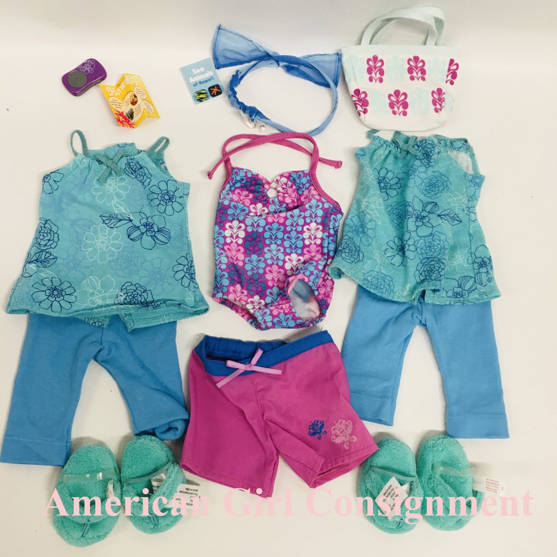 American Girl Doll Kanani two sets Pajamas and Swimsuit: American Girl Doll Kanani two sets Pajamas and Swimsuit and more