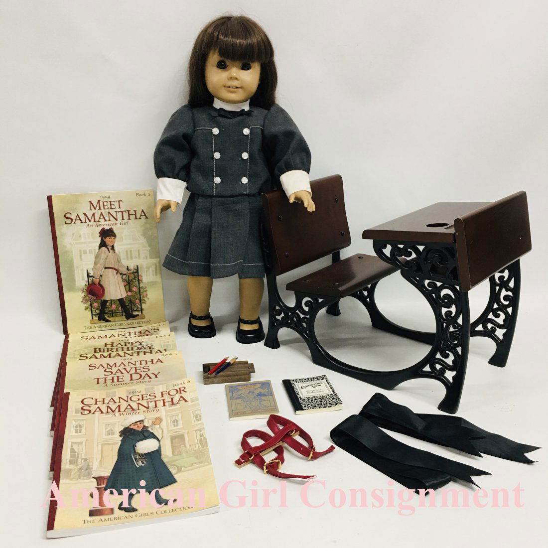 Pleasant Company Samantha Doll and School Days Scene (1 of 6)