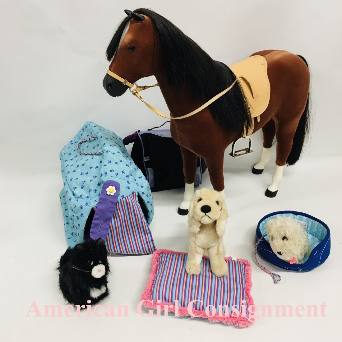 American Girl Doll Horse, Pets and Pet Bed and House: American Girl Doll Horse, Pets and Pet Bed and House