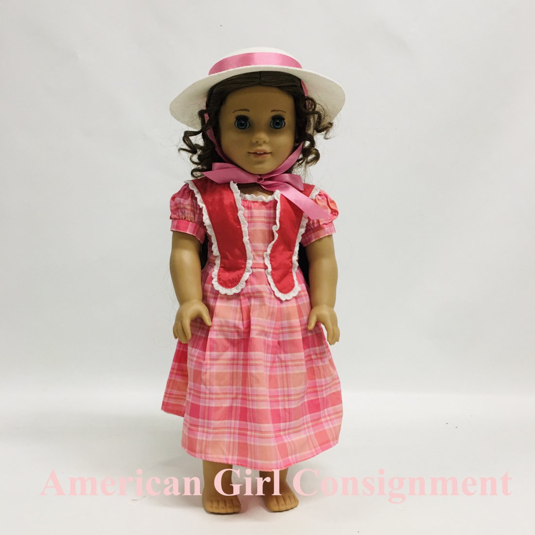 American Girl Doll Marie-Grace Gardner with Hat: American Girl Doll Marie-Grace Gardner with her wide-brimmed Hat
