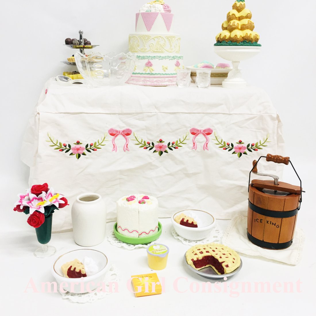 Banquet Treats for American Girl Doll Marie Grace: Banquet Treats for American Girl Doll Marie Grace. No wooden table