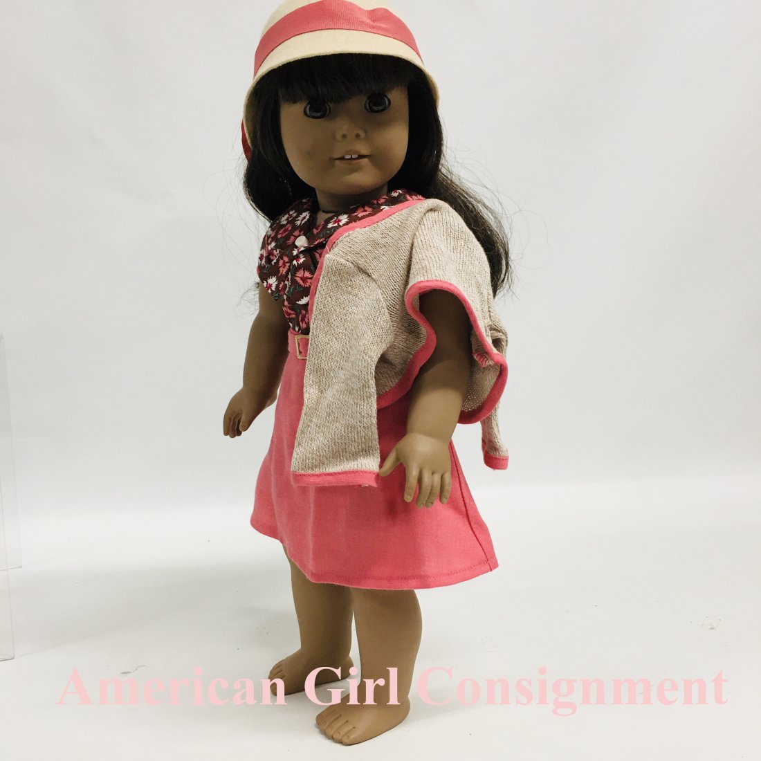 American Girl Doll wearing Kit School Skirt Set: American Girl Doll wearing Kit School Skirt Set