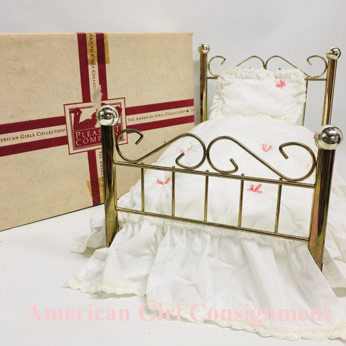 American Girl Doll Samantha 1986 Brass Bed And Bedding (1 of 5)