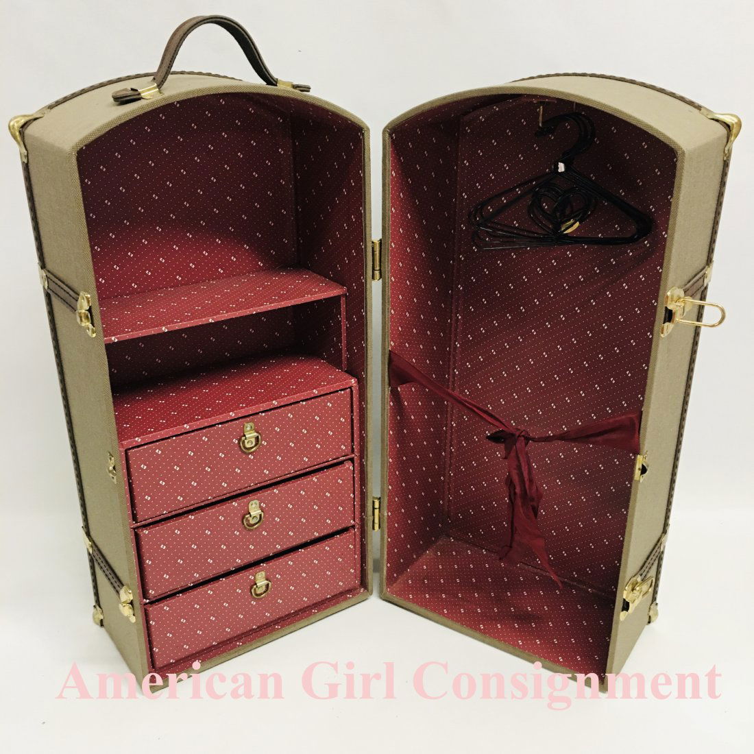 American Girl Doll Samantha Steamer Trunk with Hangers (1 of 9)