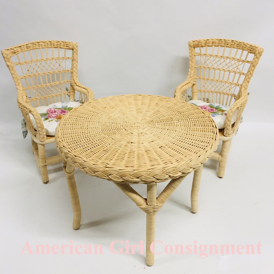 Pleasant Company Samantha Wicker Table and Chairs (1 of 6)