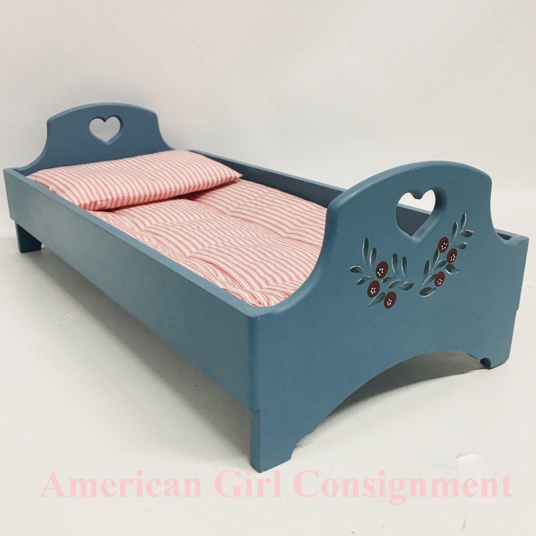 Pleasant Company Kirsten Bed with Pillow and Mattress: Pleasant Company Kirsten Bed with Pillow and Mattress, tagged 1989, American Girl Doll