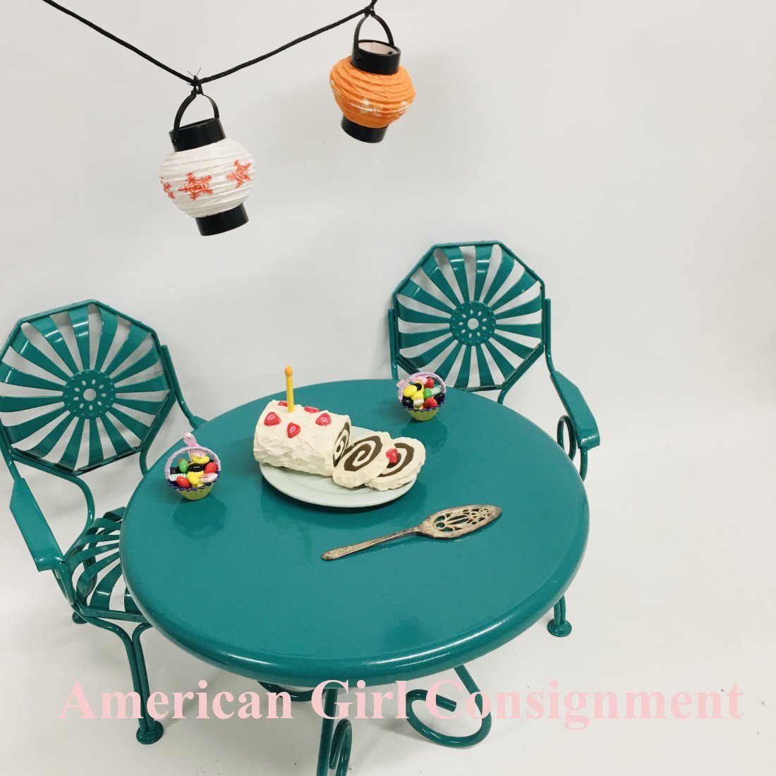 American Girl Doll Kit Party Treats Table and Chairs (1 of 4)