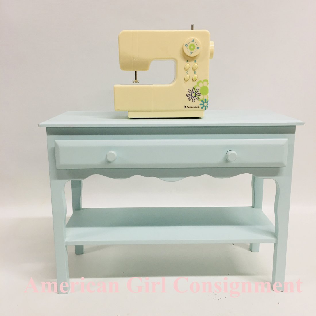 American Girl Doll Chrissa Sewing Machine and Table: American Girl Doll Chrissa Craft Studio Sewing Machine and Table ------------------ please review all pictures carefully because they are part of the description and show condition issues if any